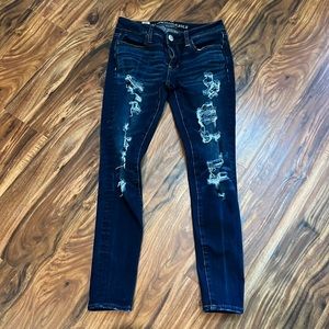 American Eagle jegging, distressed, size 0